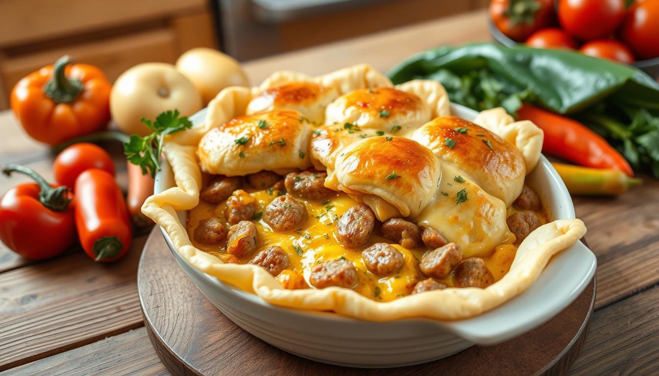 sausage and egg casserole crescent rolls